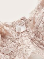 Plus Size Contrast Lace Push Up Underwire Solid Bra, Women'S Plus Medium Stretch Push Up Elegant Bralette - Image 5