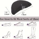 4 Pairs Toe Inserts For Too Big Shoes, Shoe Inserts For Women Men, Foam Toe Filler, Shoe Fitters, Black And Beige - Image 2