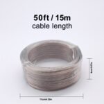 1 Roll Of 15.24 Meter/30.48 Meter/99.97 Meter Transparent Speaker Wire, 22 Awg, Suitable For Stereo Sound Systems, Home Theater Speakers, Surround Sound, And Radios (Note: This Is Not A Power Cable And Should Not Be Used For Power Connections). - Image 2