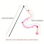 Interactive Cat Teaser Toy - Soft Plush Strip With Teasing Stick For Kitten Play - Pet Supplies For Fun And Exercise - Image 6