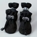 4Pcs/Set Dog Paw Protector, Thickened Warm Dog Boots, Anti-Skid Dogshoes Snow Boots With Elastic Buckle - Image 4