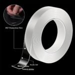 1 Roll Transparent Double Sided Nano Tape, Waterproof Wall Stickers, Reusable Heat Resistant, Bathroom Home Decoration Tapes Nano Double Sided Tape, Heavy Duty Transparent Adhesive Strips, Strong Sticky Multipurpose Reusable Waterproof Mounting Tape - Image 2