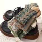 5 Pairs Of Women'S Mid-Calf Socks With A Vintage 3D Embossed Design, Cute Forest Style, Artistic, Trendy Long Socks Popular On Instagram. - Image 2