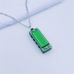 1Pc Mini Harmonica Necklace, 4-Hole 8-Note, Playable Melody, Multi-Color Options, Metal Polished Finish, Beginner Instrument, Ideal Christmas & Spring Festival Gift, No Bag Included - Image 9