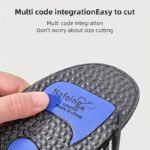 1 Pair Cosylee High-Elasticity Arch Support Insoles For Running Shoes - Durable Eva Material, Black With Blue Accents, Textured Comfort Design, Ideal For Sports & Casual Footwear, Shoe Accessories - Image 7