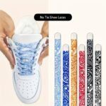 New Lazy Elastic Cashew Flower Shoelaces 100Cm Suitable For Sports Shoes Casual Shoes Adults 1 Pair