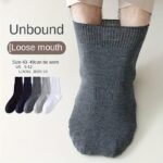 3/5Pairs Men'S Loose Fitting Socks, Thin Breathable Comfy Crew Socks, Men'S Socks, Us Size 8-12.5 - Image 2