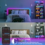 Nbbuff Led Lights For Bedroom, 91.44Cm-30.48Meter Smart App Control Music Sync Color Changing Strip Lights With Remote And Timing, For Room Home Party Decoration - Image 6
