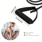 1Pc 5-Level Resistance Bands With Handles For Home Workouts And Strength Training - Perfect For Yoga, Pilates, And Boxing - Image 4