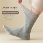 3/5Pairs Men'S Loose Fitting Socks, Thin Breathable Comfy Crew Socks, Men'S Socks, Us Size 8-12.5