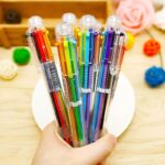 6-Color Ballpoint Pen Multi-Color Gel Pen Graffiti Marker Pen Stationery For School