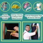 1Pc Body Measuring Tape, 60 Inches/150 Cm Waist Measurement Tape, Automatic Retractable Measuring Tape For Body Measurements, Suitable For Weight Loss, Fitness, And Sewing. - Image 10