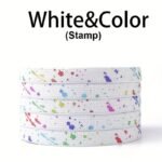 1 Pair Ink Splashing Lazy Free Tie Elastic Shoelaces, Elastic Multicolor Shoelaces With 4Pcs Metal Press Buckles - Image 21