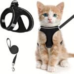 Reflective Soft Mesh Escape-Proof Cat Harness & Leash Set: For Safe Outdoor Walks With Your Kitten