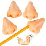 1Pc/12Pcs Novel Nose-Shaped Pencil Sharpener - Quirky And Interesting Pencil Sharpening Solution