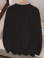 Women'S Casual Long Sleeve Crew Neck Graphic Print T-Shirt - Playful Joyful Face Design, Slim Fit, Soft Breathable Fabric For Spring & Fall, Versatile Everyday Top, Ladies T Shirts, Wink Motif Apparel, Highquality - Image 10