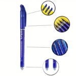 36Pcs Set Of Erasable Gel Pens 0.5Mm Blue With Replaceable Cores, Magic Erasable Gel Pens With Full Needle Tube Tips, Hot Erasable Office Student Stationery - Image 7