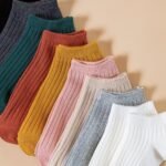10 Pairs Women'S Solid Color Ankle Socks - Assorted Neutral Tones, Soft Breathable Fabric, Machine Washable For Everyday Casual Wear, Versatile Sock Colors, Simple Sock Design - Image 4