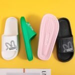 Women'S Flat Cartoon House Slippers, Solid Color Quick Drying Non-Slip Slides, Open Toe Bathroom Shoes - Image 4