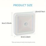 Led Night Light Motion Sensor Light Intelligent Pir For Bathroom Bedside Corridor Aisle Toilet Staircase Cabinet Lighting(Without Battery), Toilet Area Illumination, Bathroom Night Light, Sensor-Activated Lighting, Wall Mounted Light, Minimalist Night Light, Modern Pir Light, Energy Efficient Leds, Durable Housing, Nighttime Navigation Aid - Image 2