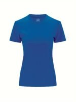 Solid Crew Neck T-Shirt, Casual Short Sleeve Top For Spring & Summer, Women'S Clothing - Image 4