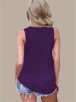 Solid Criss Cross Tank Top, Casual Summer Versatile Sleeveless Top, Women'S Clothing - Image 6
