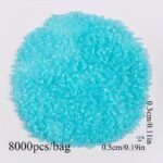 8000Pcs Blue Stone Glow In The Dark Rocks For Outdoor Garden Luminous Decor Rubble For Pots Decoration, Yard Ornament, Pebbles For Plants Indoor Vase, Glowing Small Rocks Gravel Glows Blue - Image 4