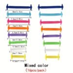 16Pcs Per Pack Of Elastic Silicone Shoelaces With No-Tie Clips, Versatile And Creative Design. - Image 2