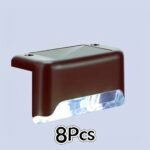 Solar-Powered Led Step Lights - Ip65, Durable Plastic, Outdoor Pathway & Garden Decor, Nighttime Safety For Stairs, Garden Pathway Lighting | Modern Outdoor Lighting | Solar Charged Lights - Image 15