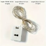 1Pc Led String Lights 1Pc Birthday Party Decorative Led String Lights, Copper Wire Fairy Lights, Adjustable 3-Level Brightness, Button Battery Operated With Non-Rechargeable Button Battery Included, Switch Control, Yellow Light, With No Remote Control - Image 4