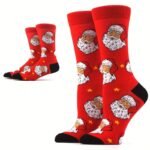 2/3/5/10 Pairs Of Neutral Christmas Socks With Funny Santa Claus, Snowflakes, Elk And Crew Members, Men'S New Year Fun Socks - Image 6