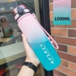 1Pc, 21.98Oz/33.81Oz Gradient Sports Fitness Travel Water Bottle, Portable Drink Cup, Tea Mug, Durable Pc Material, Uncharged, Flip Top, Ideal For Men & Women, Perfect For Summer & Fall, Great Gift For Students, Birthday, Valentine'S, Christmas - Image 17
