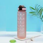1Pc 1000Ml/33.81Oz Simple Large Capacity Plastic Water Bottle, Fashion Gradient Color Water Cup With Scale And Straw, Frosted Drinking Cup For Outdoor Sports, Fitness - Image 9