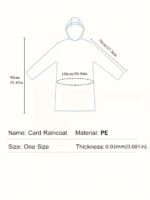 Disposable Card Raincoat, Portable Raincoat, Compressed Raincoat For And Adults, Disposable Raincoat - Image 6