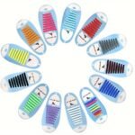 16Pcs No Tie Elastic Shoe Laces For Adults - Black & White Silicone Tieless Laces For Sneakers - Durable, Comfortable, And Hassle-Free Design - Image 4