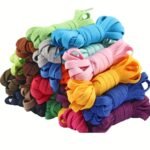 3 Pair Flat Shoe Laces 5/16In Shoelaces With Assorted Colors For Sneakers Shoes Boots