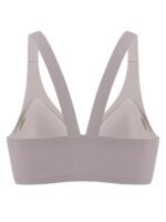 Simple Solid Seamless Buckle Front Bra, Comfy & Breathable Bra, Women'S Lingerie & Underwear - Image 6