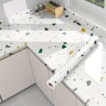 1 Roll Self-Adhesive Marble Texture Kitchen & Bathroom Wallpaper - Removable Peel & Stick Film With White/Gray/Black Marble Pattern, Glossy Finish, Easy Application For Countertops, Walls, Sinks, Shower Doors - Durable Surface Protector, Scratch &, Easy Clean, Peelable Film, Textured Surface, Seamless Matching, Suitable For Cabinets & Desks, Modern Marble Design - Image 11