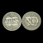 Popular Choice Popular Choice Floral Yes/No Letter Ornaments, Silvery-Grey Copper Commemorative Coin Collection, Challenge Coin For Collectors And Souvenirs Party Supplies - Image 6