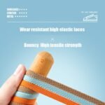 No-Tool Adjustable Shoe Lace Ties - Easy Installation, No Screws Needed, Lightweight & Breathable For Adults Sneakers, White & Light Blue Design, Secure Fit Footwear, Sleek Shoe Design, Durable Shoe Laces - Image 4