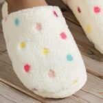 Fashionable Colorful Polka Dot Women'S Indoor Plush Slippers, Elegant Lightweight Unisex Couple'S Model With Tpr Sole Material, Washable - Suitable For Home, Vacation, Party, Wedding Mother'S Day Gift Slippers - Image 4