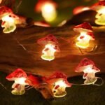 Mushroom Shaped Lamp String, Small Mushroom Fairy Lamp Battery Powered, Copper Wire Garland Lamp Suitable For Garden Festival Decoration, 2M/6.6Ft, 3M/9.9Ft, Christmas & Halloween Decorations - Image 7