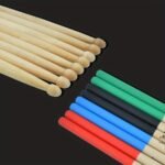 Amishop Premium Maple Drum Sticks 5A/7A - Anti-Slip Grip, Perfect For Electronic & Acoustic Drums, Ideal For Beginners - Image 2