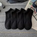 4 Pairs Of White Socks For Women, Mid-Calf Autumn And Spring Fashionable Black Couple'S Sports Long Socks - Image 5