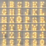 16Cm Led Letter Light With Glow-In-The-Dark Numbers - Warm Yellow Light For Weddings, Birthdays, Christmas, And Home Decor - Battery-Powered, Switch Control, Plastic Construction, Tabletop Lighting | Modern Night Light | Plastic Led Light, Led Lights For Bedroom - Image 2