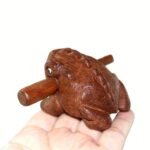Handcrafted African Wooden Frog Guitar - Traditional Razor Instrument With Intricate Carvings - Smooth Finish & Ergonomic Handle - Perfect For Eid Al Fitr And Music Enthusiasts - Image 9