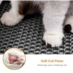 Cat Litter Mat, Beautiful Honeycomb Cat Litter Box Catcher Pad, Suitable For Cats, Odor Control Double Layer, Urine Waterproof, Washable, Phthalate-Free - Image 6