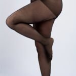 Plus Size Casual Stockings, Women'S Plus Solid Semi Sheer High Rise Pantyhose Stockings - Image 4