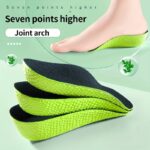 1.5-3.5Cm (0.59-1.38In) Invisible Height Increase Insoles Light Weight Soft Elastic Arch Support Breathable Heel Lifting Inserts Arch Support Heel Lift Memory Foam Shoe Pads Orthopedic Soles - Image 12
