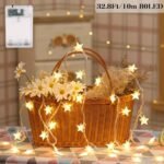 1Pc String Lights 10, 20, 30, 40, 80, Led Star String Lights, Battery Box Power Supply Fairy String Lights, Wedding Party, New Year, Warm White - Image 11